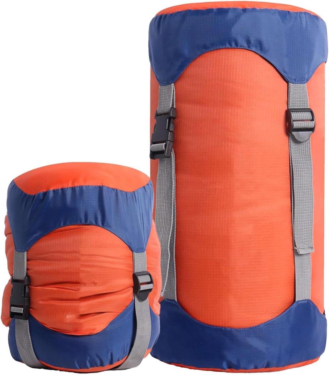 Compressiezakken Reizen - Opbergzakken Kleding - Ruimte Besparen - Waterbestendig Polyester - S M L - Oranje Blauw