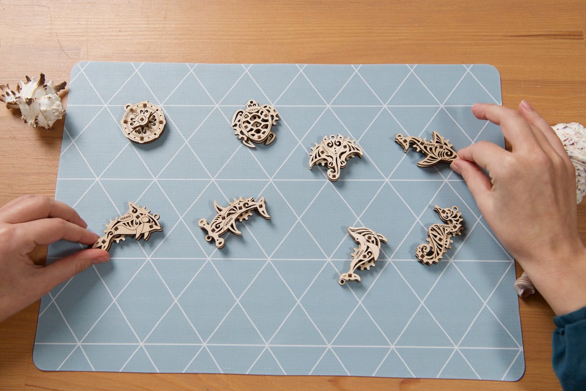 UGEARS 3D Modelbouw - U-Fidget - Pacific Ocean - Mechanisch Bouwpakket Hout - Educatief Speelgoed — afbeelding 3