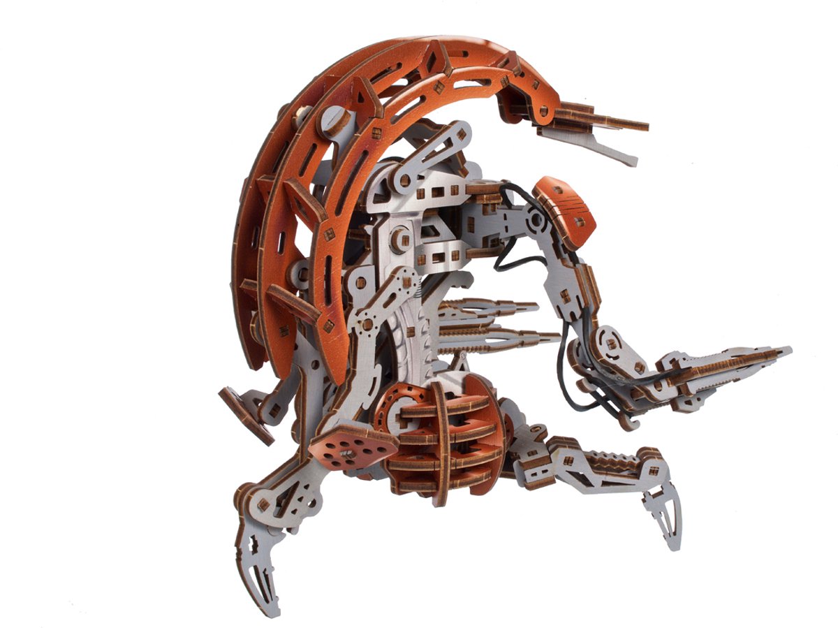 UGEARS 3D Modelbouw - Droideka™ - Star Wars - Mechanisch Bouwpakket Hout - Educatief Speelgoed — afbeelding 12