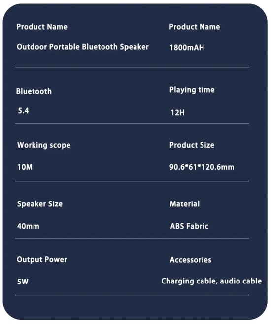 Draagbare Bluetooth 5.3 speaker met RGB-verlichting van Merkloos — afbeelding 2