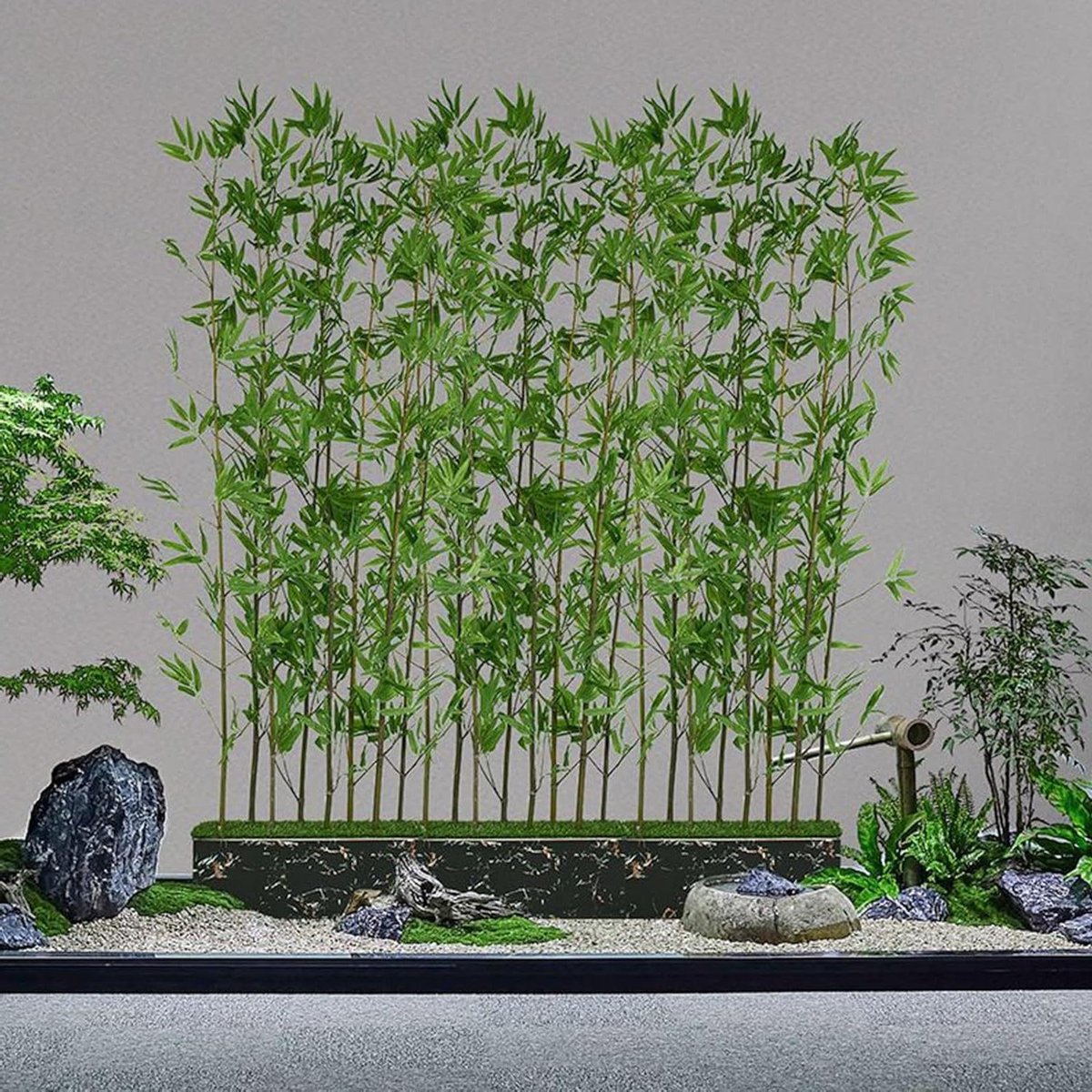 Kunstmatige Bamboe - Groen Scherm - Privacy Creëren - Echte Bamboe Stokken - 1 Meter - Groen