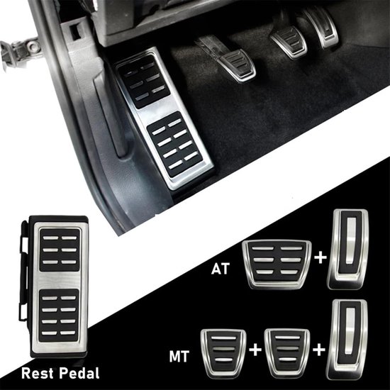 Pedaal Covers - Auto Pedaal - Veiliger Rijden - Roestvrij Staal - 3 Stuks - Zilver — afbeelding 2