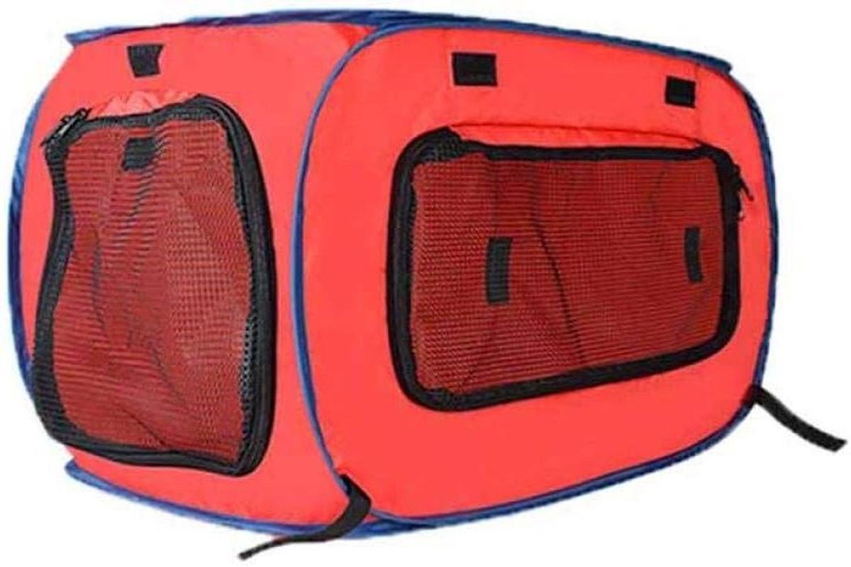 Huisdieren Draagtas - Reis Bench - Veilig Vervoer - Dubbelzijdig Ademend - 38x38x67cm - Rood