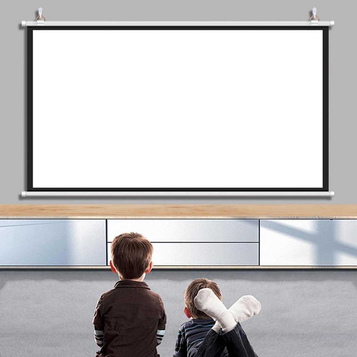 Projectiescherm - Filmscherm - Thuisbioscoop Creëren - Kreukvrij Glasvezel - 40 Inch 4:3 - Wit