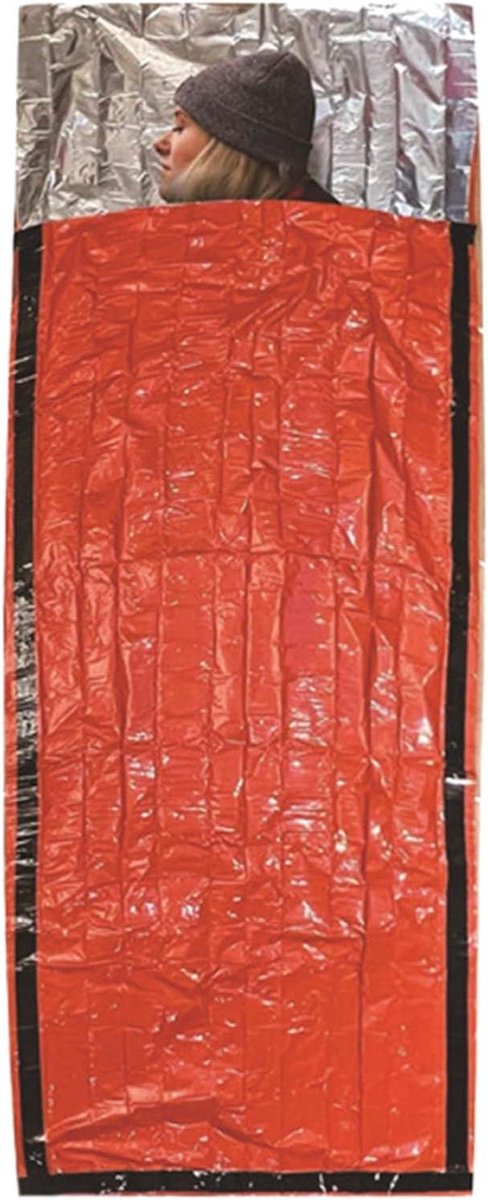 Wandel Slaapzak - Lichtgewicht Slaapzak - Kamperen en Wandelen - Warmte Reflecterende Voering - 266x91 cm - Oranje
