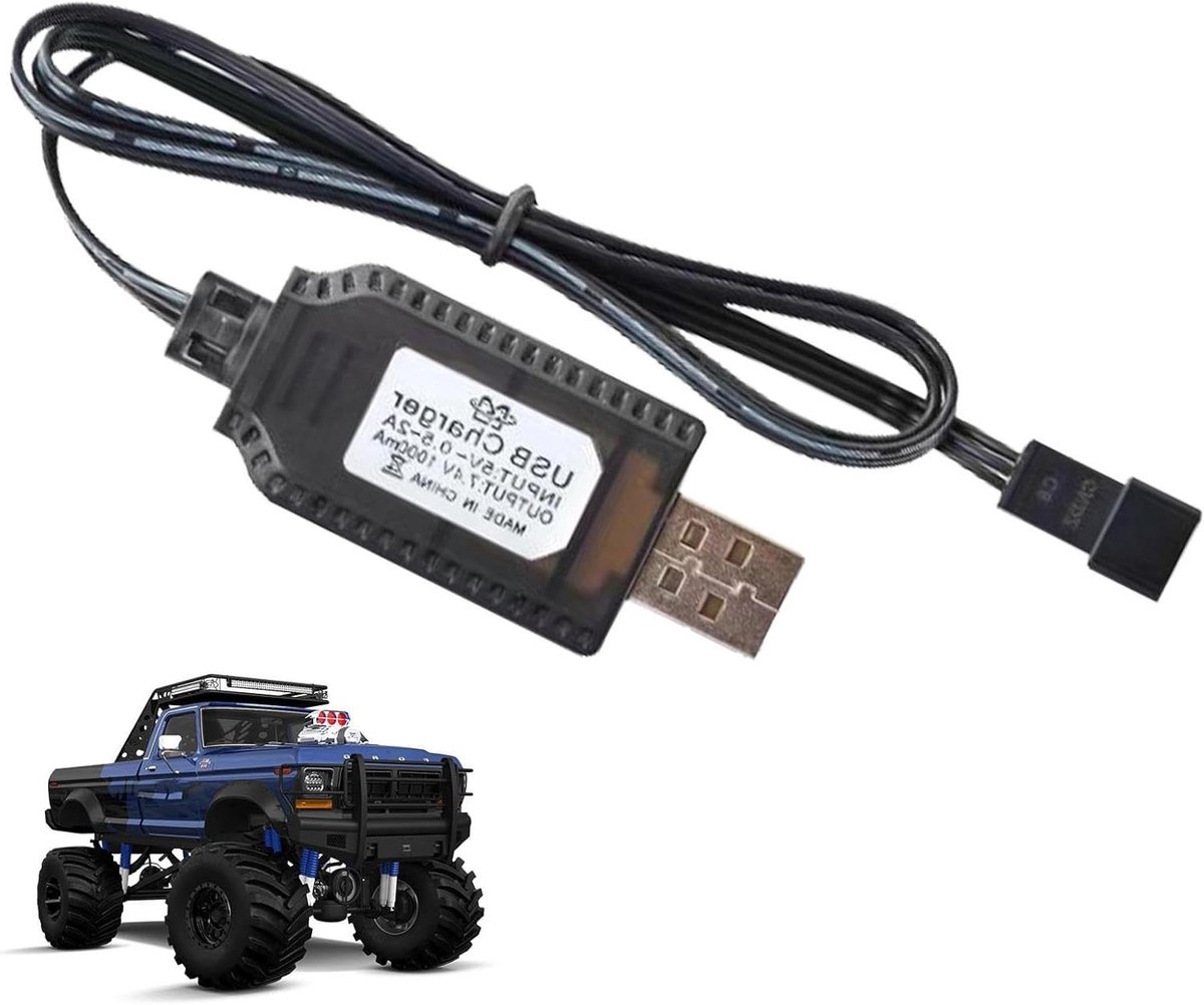 Batterijlader - Accu oplader - Speelgoed opladen - Veiligheidsbescherming - 7.4V 1000MA - Zwart