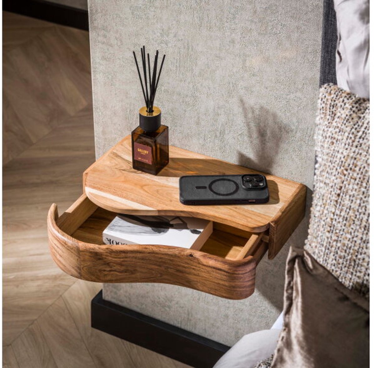 Nachtkastje organic set/2 - Massief acacia naturel