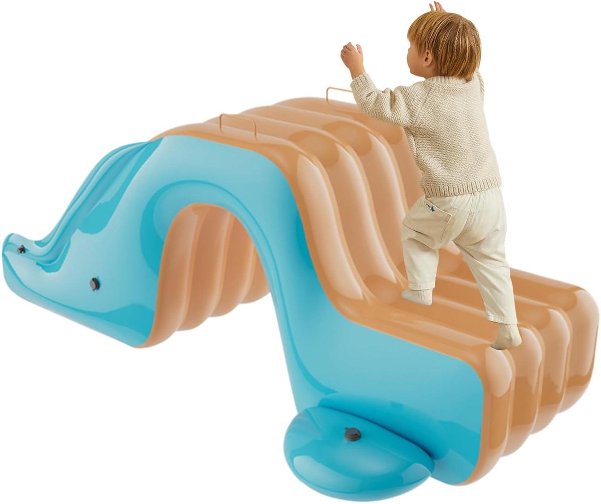 Opblaasbare Waterglijbaan - Tuin Speelgoed - Waterpret Kinderen - Veilig Klimmen - 175x105x75cm - Oranje