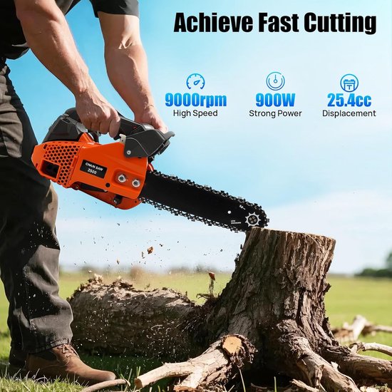 Krachtige 2-Takt Benzine Kettingzaag 30 cm Zaagblad Easy-Start — afbeelding 5