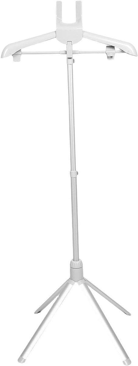 Stoomstrijkijzer Standaard - Kledingrek - Kleding Stomen - Inklapbaar en Verstelbaar - 147 cm Hoog - Grijs