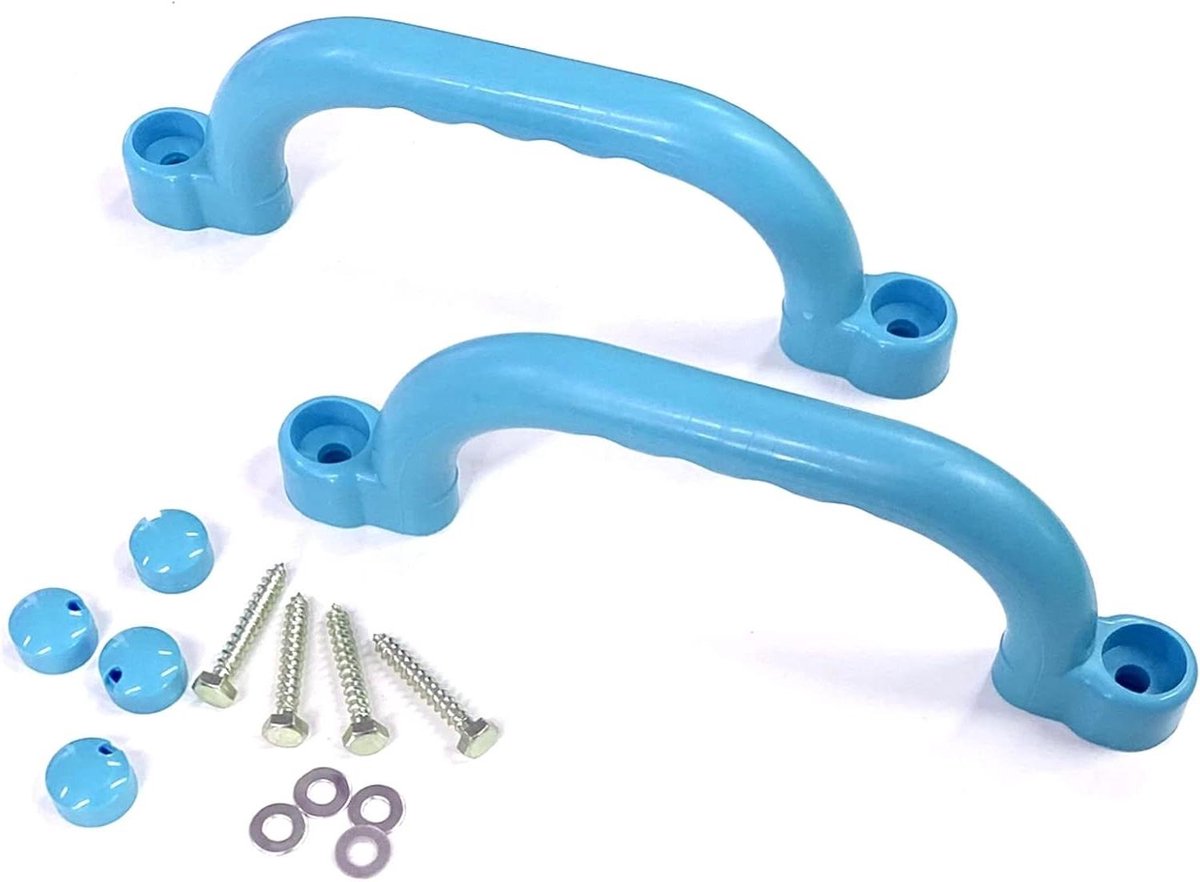 Handgrepen kinderspeeltoren - Klimgrepen speeltoestel - Veilig Klimmen - Ergonomisch Ontwerp - Set van 2 - Turquoise