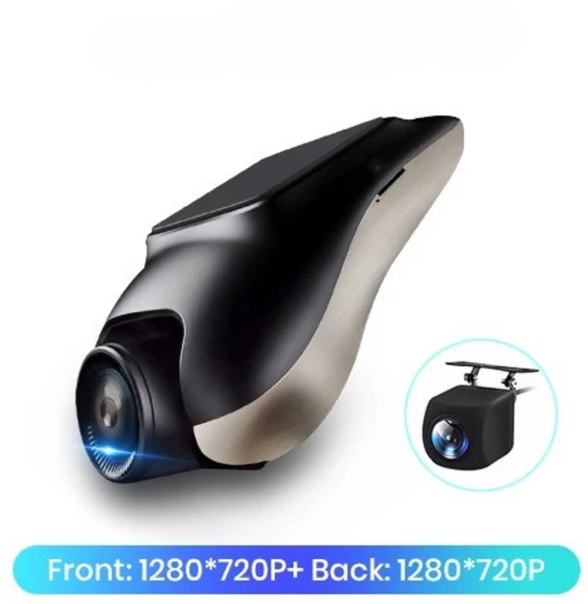 Mosh Stories Dashcam Voor en Achter – Dual Auto Camera met HD Opname - Nachtzicht en Loop Recording - Compacte Auto DVR - 64 GB