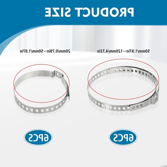 Set van 12 roestvrijstalen CV-klemmen voor aandrijfassen, waterdicht en duurzaam, 25-50mm en 50-120mm — afbeelding 5