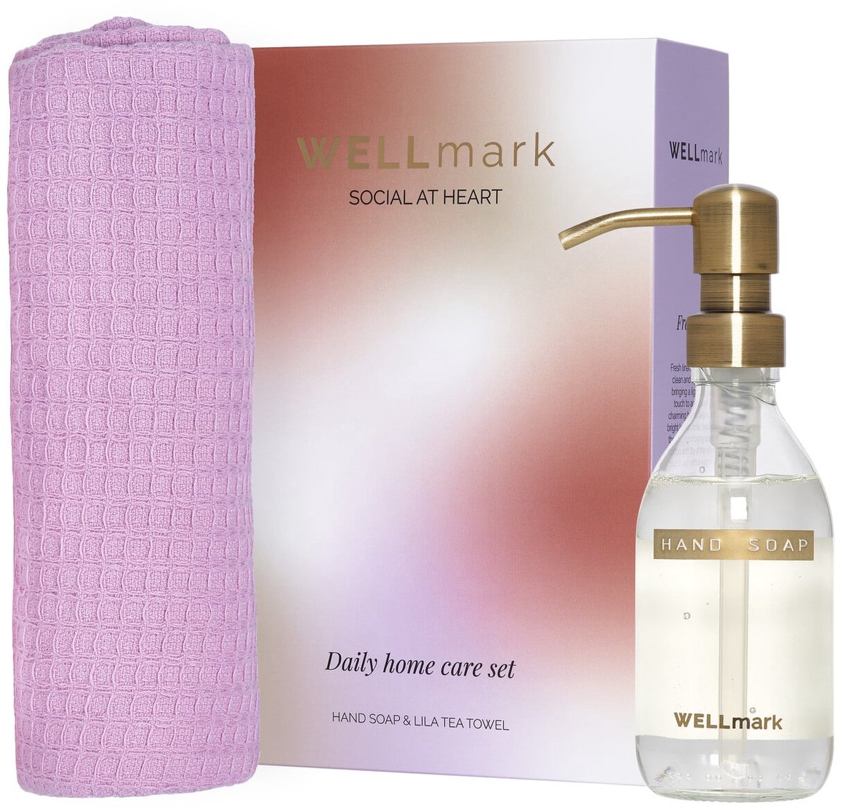 Wellmark giftbox Daily Home Care: handzeep + handdoek lila - fresh linen