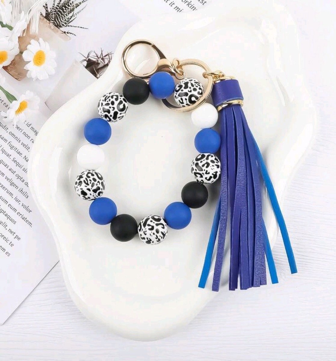 Blauwe sleutelhanger