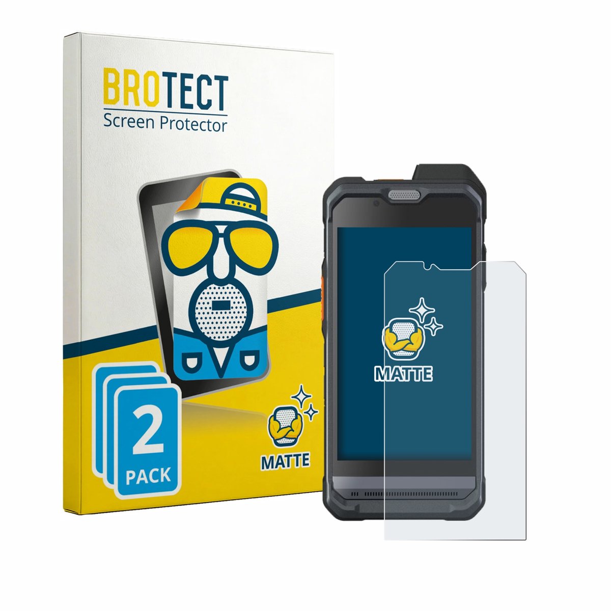 BROTECT - Screenprotector voor Hytera PNC460 - Folie Beschermfolie matte 2 Stuks