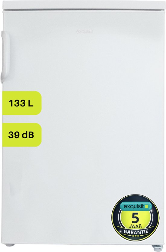 Vrijstaande koelkast Exquisit KS16-V-H-010DW 133L wit energieklasse D LED-verlichting 39dB groentelade