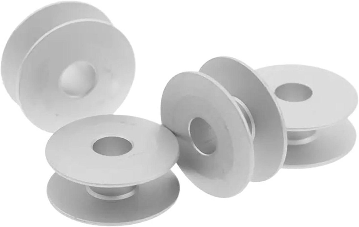 Naaimachine Spoeltjes - Aluminium Klossen - Industrieel Naaien - Hoge Capaciteit - 10 Stuks - Zilver