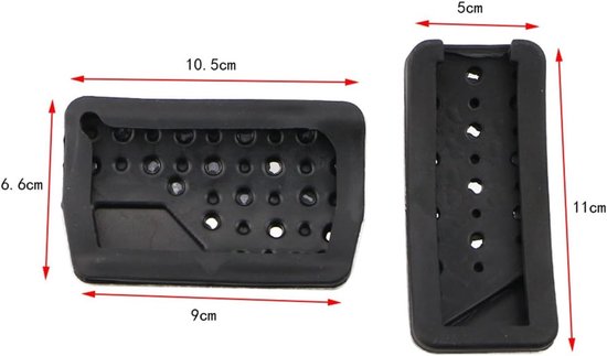 Auto Pedaal Covers - Interieur Accessoires - Veilig Rijden - Antislip Oppervlak - Set van 2 - Zilver Zwart — afbeelding 5