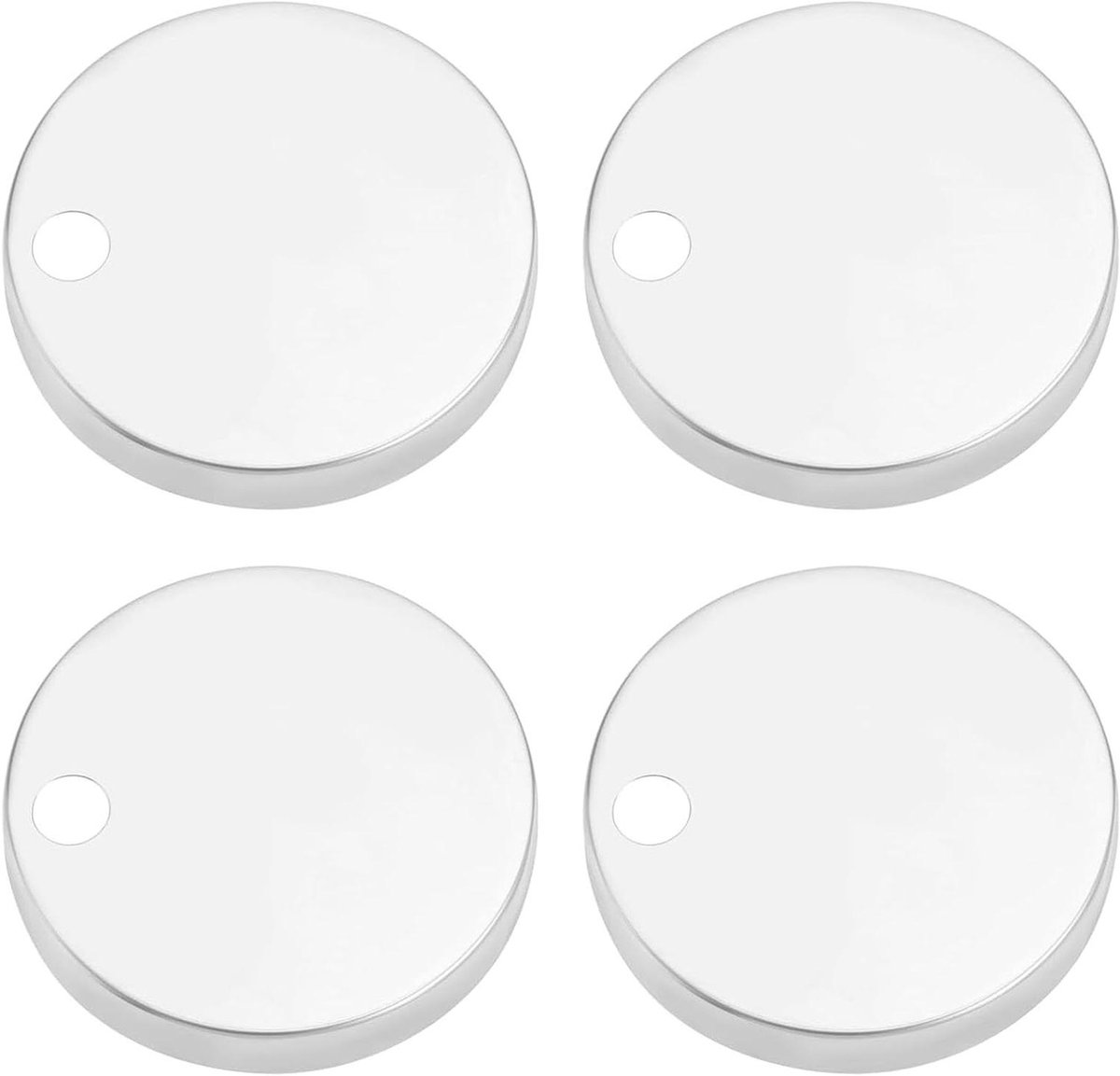 Toiletbril Scharnier Covers - WC Deksel Bevestiging - Badkamer Reparatie - Roestvrij Staal - 60 mm Diameter - Zilver