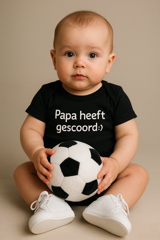 Kraamcadeau jongen met voetbal en babysneakers - cadeau geboorte baby, geboortegeschenk, ook rechtstreekse levering - diverse kleuren - zwart van Christiano — afbeelding 3