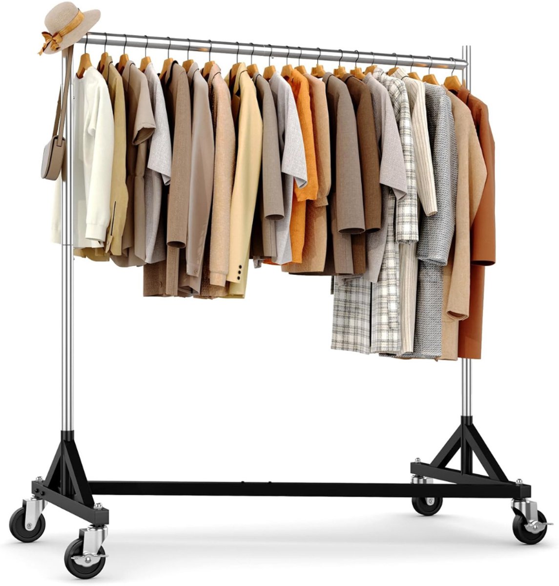 MRKK® Kledingrek Op Wieltjes - Dressboy - Kledingstang