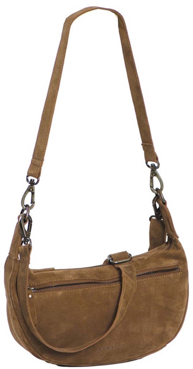 Daniel Ray Louisvale Suede Leren Schoudertas - Cognac