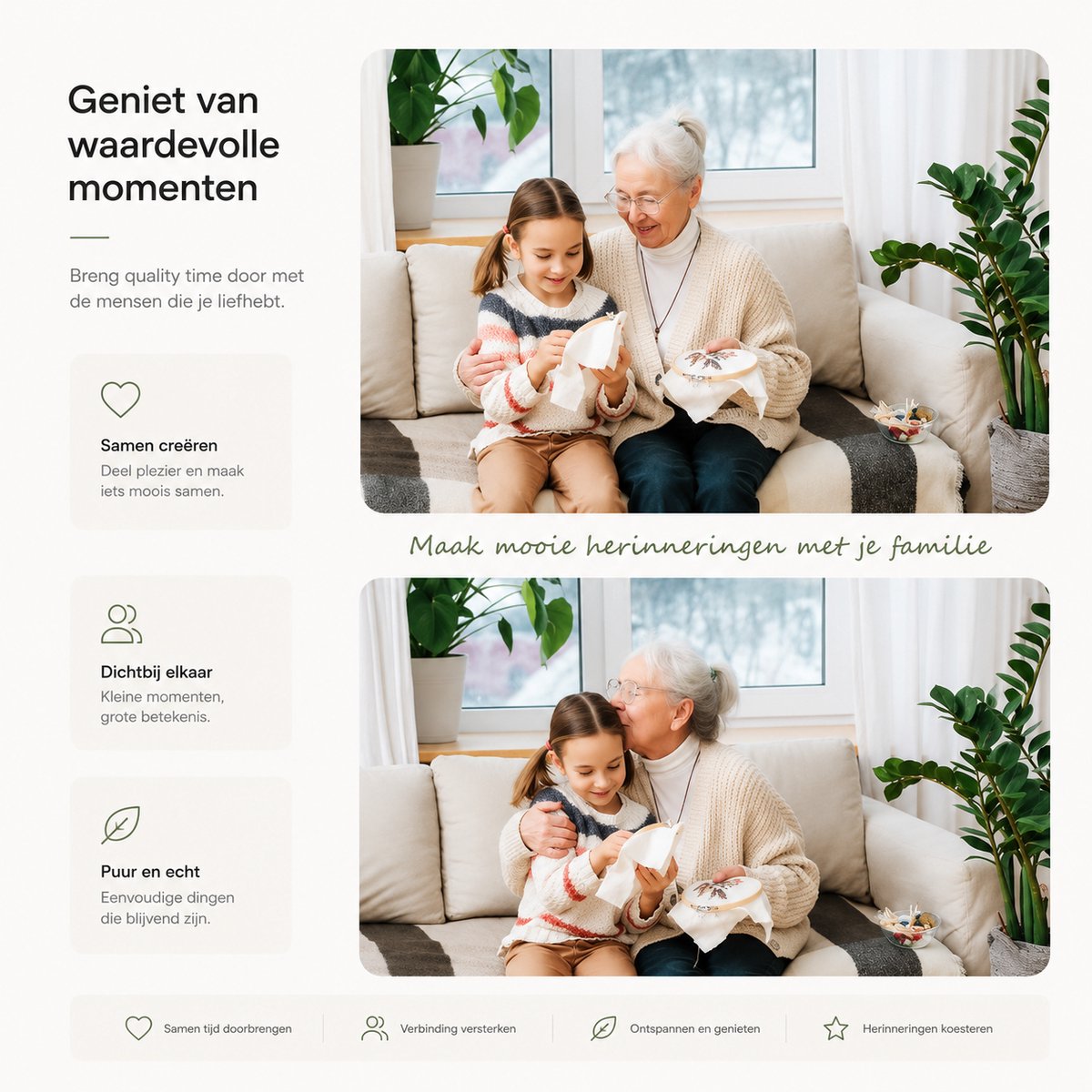 BOTC Borduurpakket Bloemen - Borduurset van 4 - Borduurpakketten voor Volwassenen - Hobby en Creatief - Borduren — afbeelding 6