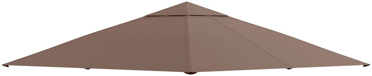 MakkelijkMooi Parasoldoek 3x3 - Partytent Dak - Waterafstotend en UV-Bestendig - Ventilatie aan Bovenzijde - Kleur: Chocolade