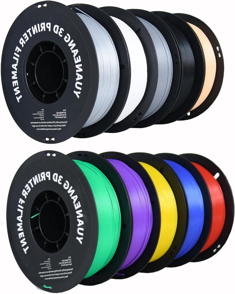 3D Printer Filament - PLA Spoelen - Projecten Printen - Maatnauwkeurig - 10 x 1 kg - Diverse Kleuren
