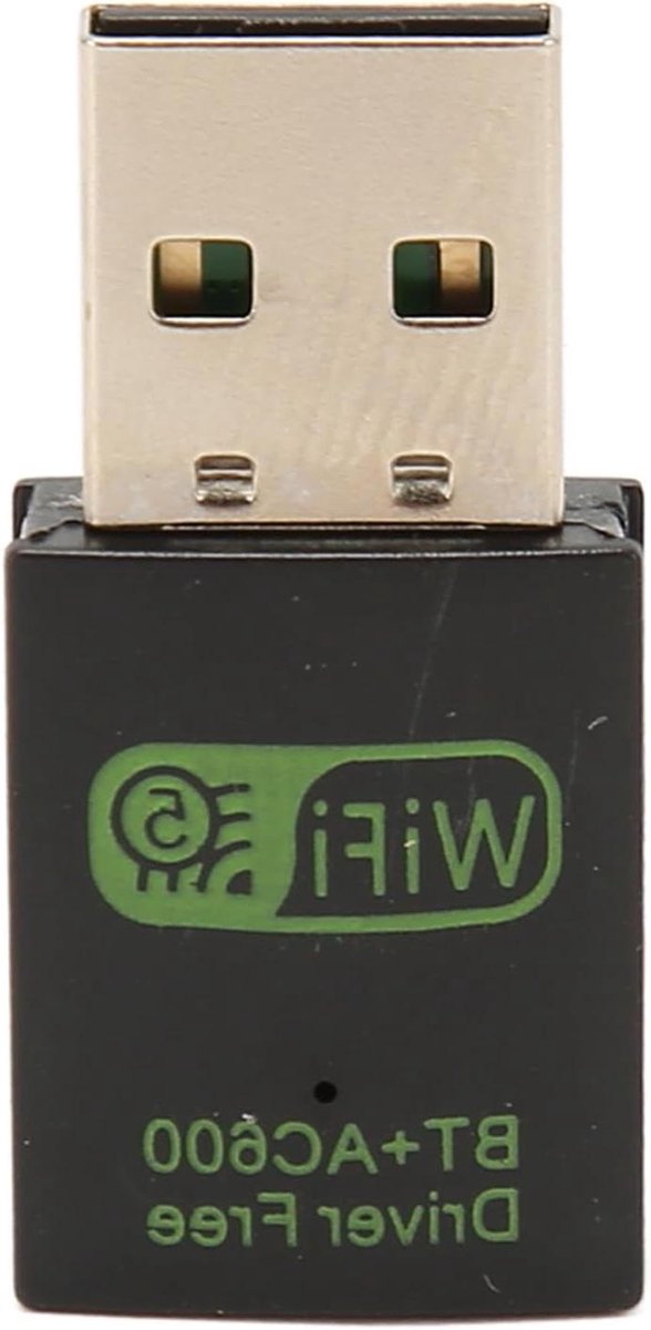 USB WiFi adapter - Draadloze ontvanger - Internetverbinding maken - Dual-band 600 Mbps - Mini formaat - Zwart