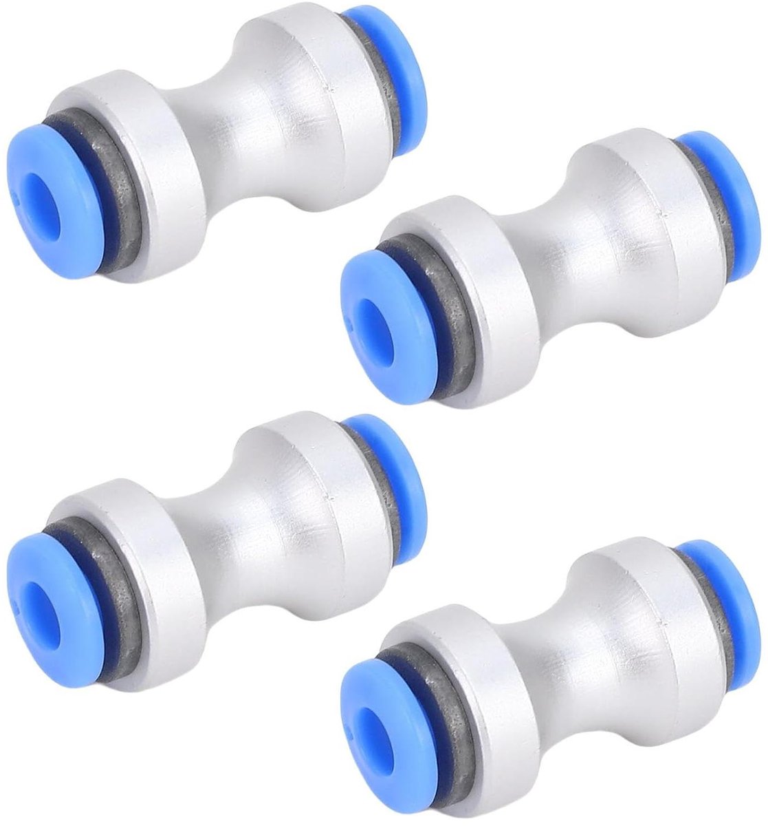 Toevoerbuis Connector - PTFE Koppeling - 3D Printen - Hoge Temperatuur Bestendig - 4 Stuks - Zilver