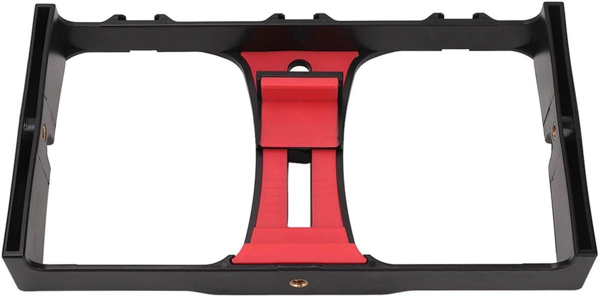 Smartphone Video Rig - Telefoon Stabilisator - Vlog Video Opname - Drie Koude Schoenen - 4.3-10.8cm Breed - Rood