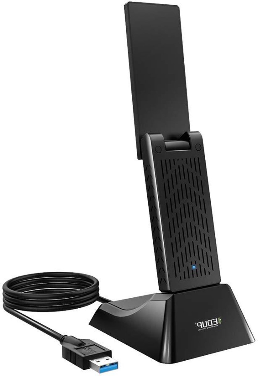 Wifi Adapter - Draadloze Netwerkkaart - Internet Verbinding - Dual Band AC - 1900 Mbps - Zwart