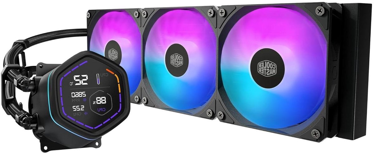 Processor Koeler - Waterkoeling Systeem - PC Componenten Koelen - Digitaal Temperatuur Display - 360mm Radiator - Zwart