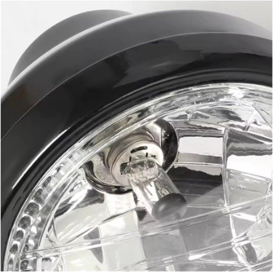 Motorfiets Koplamp - Universeel Verlichting - Veilig Rijden - Geïntegreerd Richtingaanwijzer - 7 Inch - Zwart — afbeelding 4