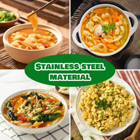 Pastamaker Spaetzle - Duitse Noodle - Verse Pasta Maken - Roestvrij Staal - 32.5 cm - Zilver van Pastamaker — afbeelding 3