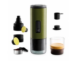 Jurrys koffiezetapparaat - Koffiemachine - Koffieapparaat - Koffiezetter - Draagbaar - Pads en poeder - Compact - 23×8 cm - Groen