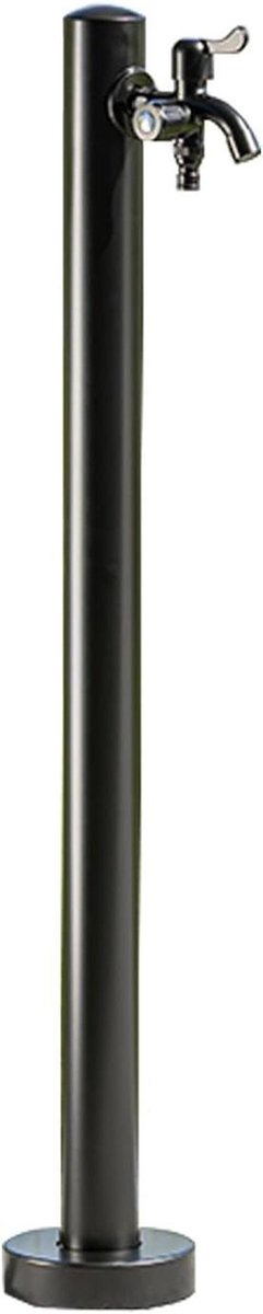 Tuinfontein Buiten - Waterkolom - Tuinieren en Watering - Dubbele Kraan - 95 cm - Zwart