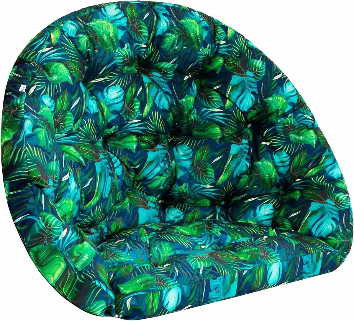 Rieten Hangstoel - Schommelstoel Cocon - Ontspannen in de tuin - Duurzame Oeko-Tex stof - 140 x 75 cm - Blauw