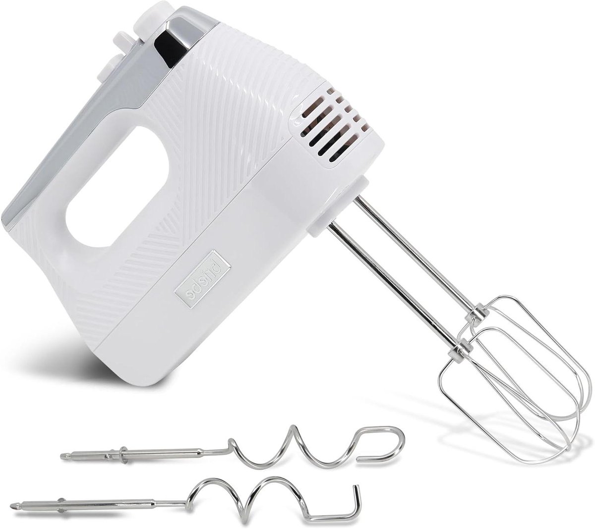 Elektrische handmixer - Keukenmixer - Bakken en Koken - 5 snelheden + turbo - 400 watt - Wit