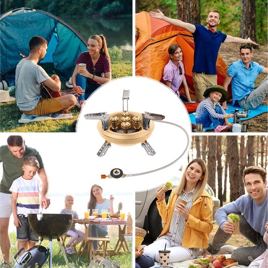 Mini Camping Stove - Compacte Brander - Buiten Koken - Snelle Verhitting - 29 cm Lengte - Zwart — afbeelding 5