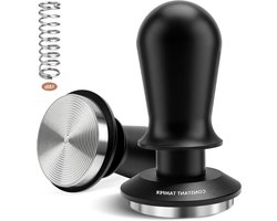 Koffie Tamper - Espresso Pers - Koffie Bereiden - Veerbelast Ontwerp - 58 mm - Zilver