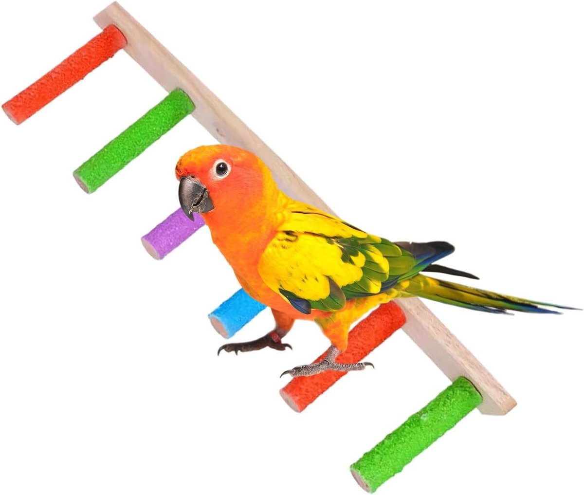 Vogel Speelgoed - Klimtouw Schommel - Verveling Bestrijden - Natuurlijk Hout - Zes Delen - Niet gespecificeerd