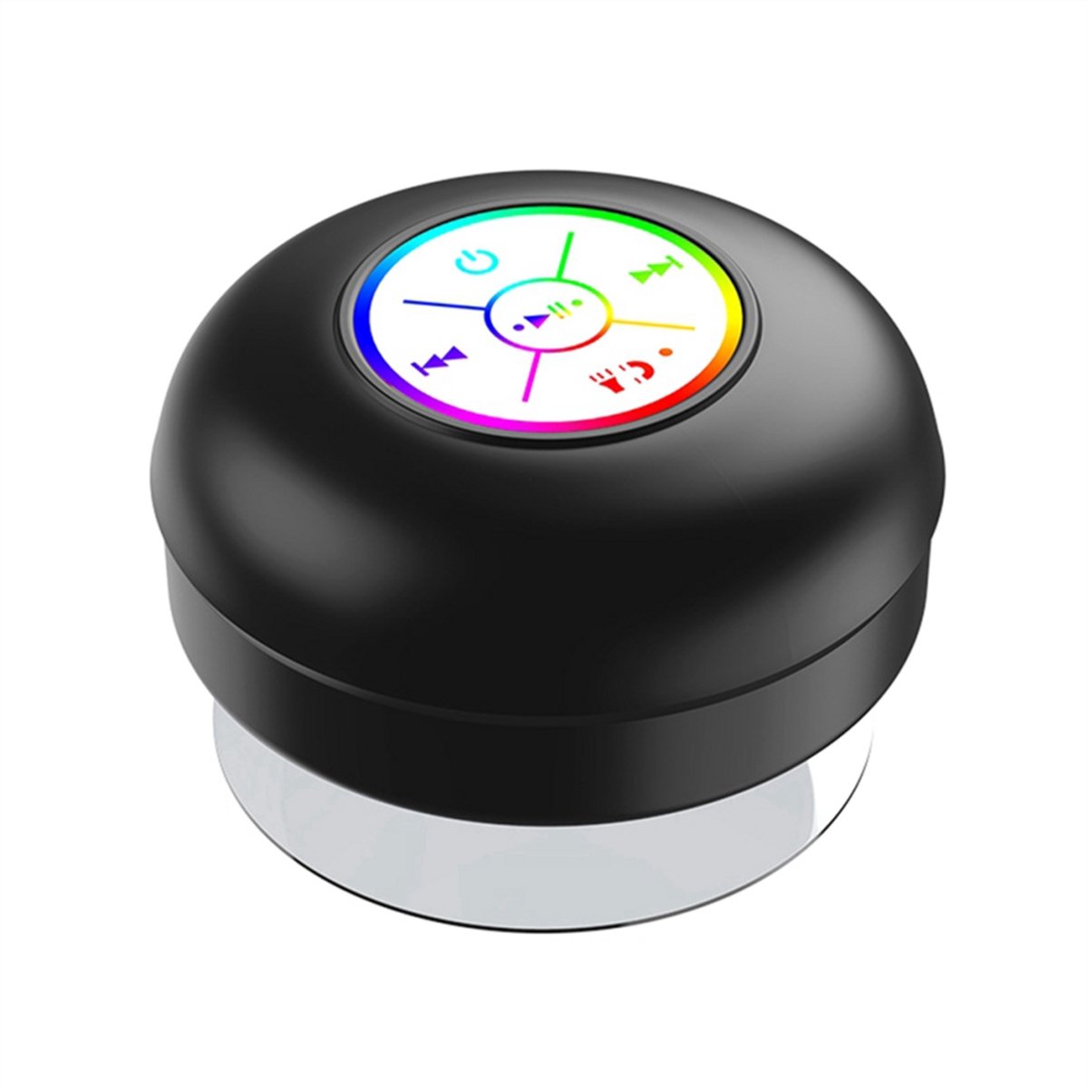 Heldere en kleurrijke LED Bluetooth-luidspreker, compacte zwarte luidspreker