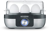 Severin EK 3163 cuiseur à œufs 3 œufs Noir, Acier inoxydable, Transparent