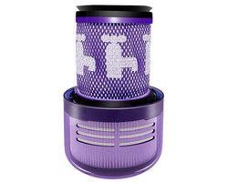 Vervangingsfilter geschikt voor Dyson V12 Detect Slim, stofzuigerfilter geschikt voor Dyson V12 Slim Absolute Extra/Total Clean/Fluffy draadloze stofzuiger, 971517-01