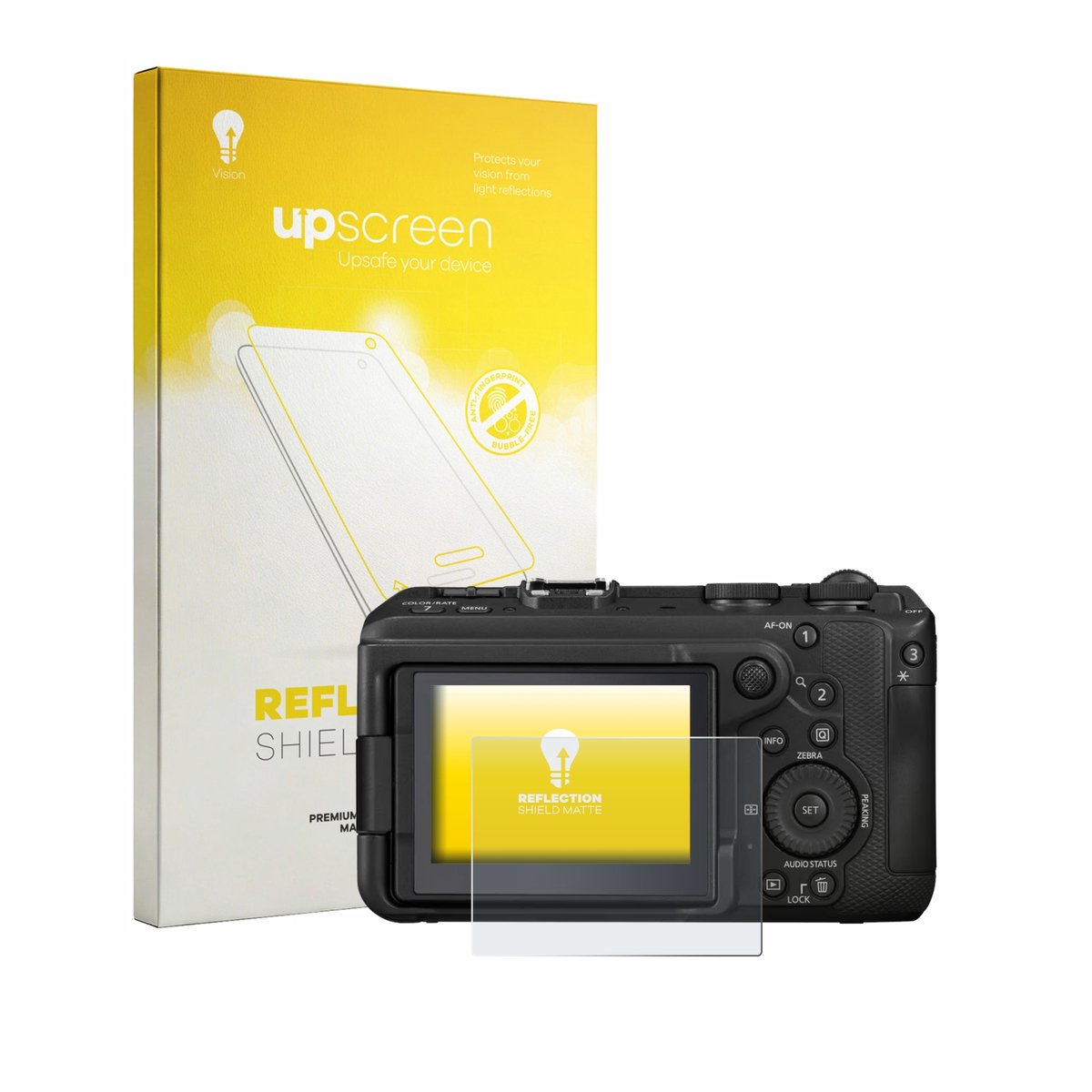 upscreen - Screenprotector voor Canon EOS R6 V - Folie Beschermfolie anti glare matte