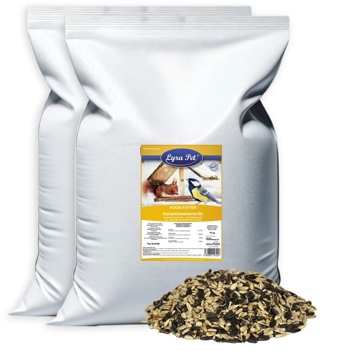 20 kg Lyra Pet® Zonnebloemzaadmix