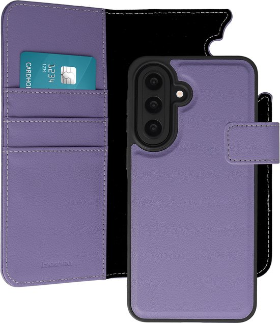 Samsung Galaxy A57 5G Hoesje Paars – Uitneembare 2-in-1 Luxe Bookcase Wallet Kunstleer Magnetisch Qi2